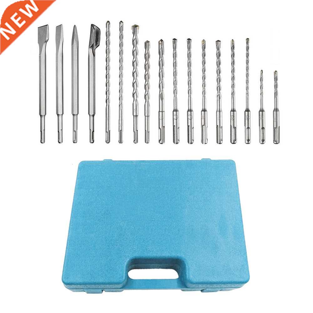17PCS Electric Rotary Hammer Drill Bits and Chisels Kit Elec
