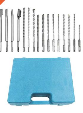 17PCS Electric Rotary Hammer Drill Bits and Chisels Kit Elec