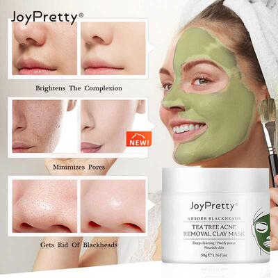 Tea Tree Clay Mask Remove Acne Facial Mask Anti Black Spots