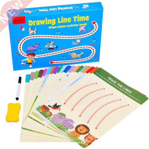 Children's Pen Control Training Card Color Black and White