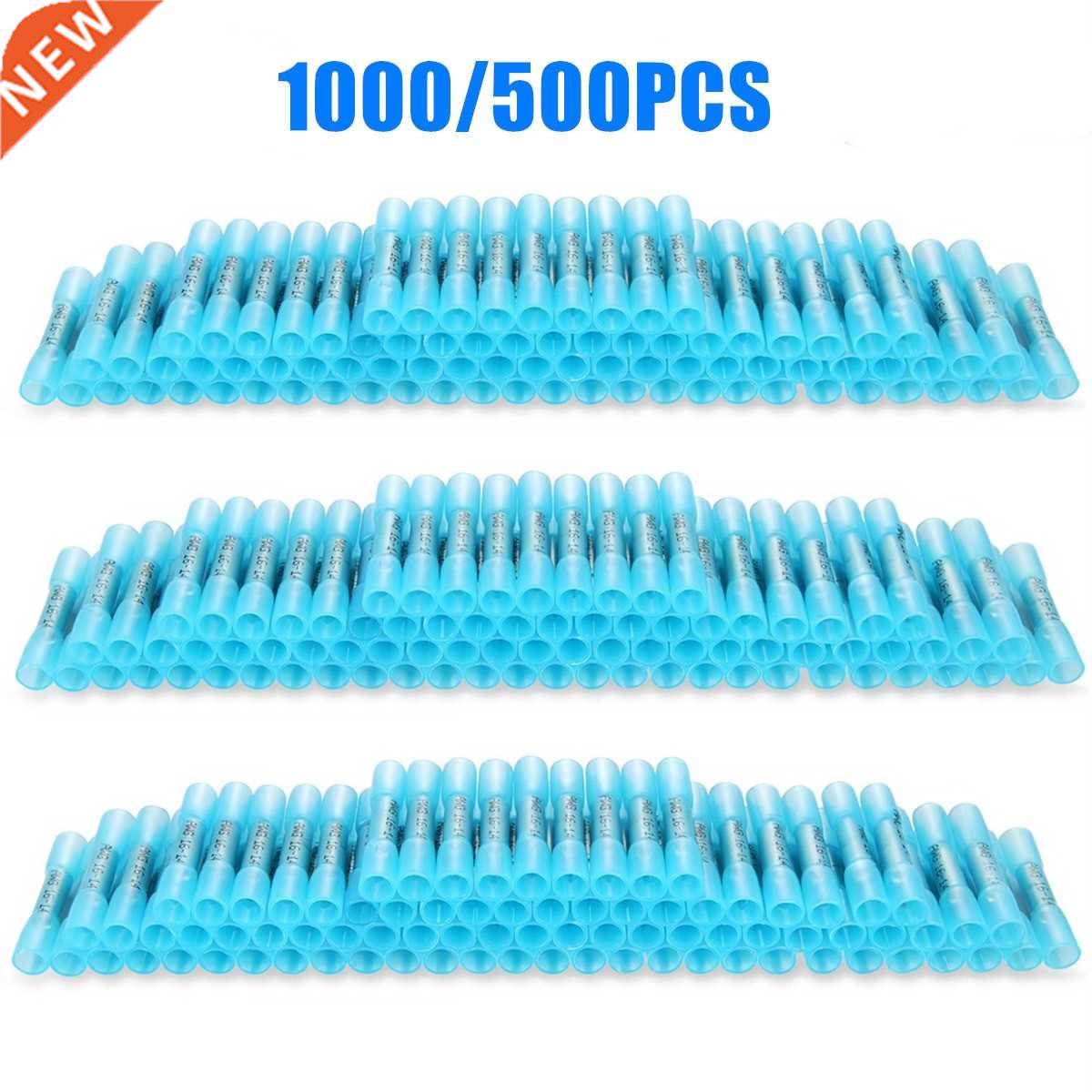 1000/500PCS lue Heat Shrink Connectors Insulated Waterproof