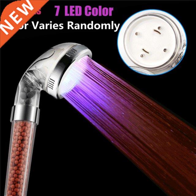 7 Color-Changing LED Anion Spa Shower Head Bathroom High Pre