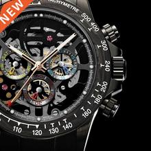 HAIQIN DESIGN Mechanical For Men Watches 2020 Luxury Skelet