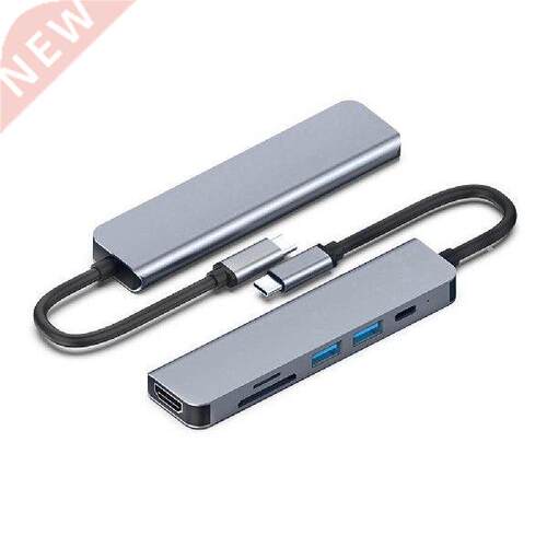 USB C Adapter Hub 6 In 1 Portable Dongle USB C Multiport