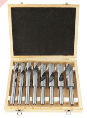 8Pcs White HSS Drill Bit Set Large Heat Treated Industrial