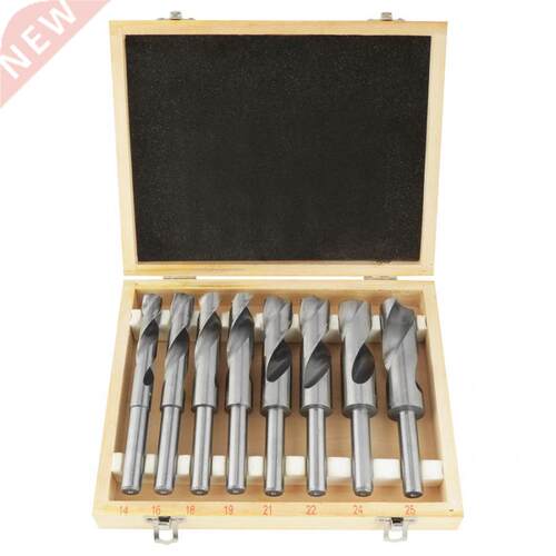 8Pcs White HSS Drill Bit Set Large Heat Treated Industrial