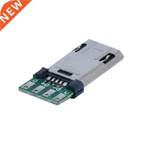 5pcs NEW Micro Male Plug with PCB Solder Plate Double-sided