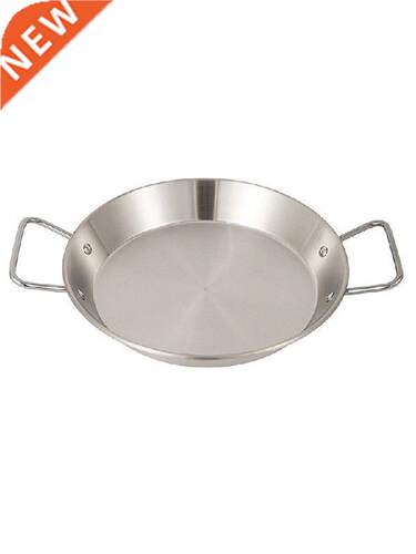 Outdoor stainless steel binaural frying pan camping