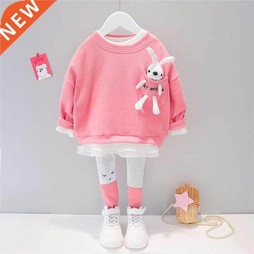 Baby Girls Clothing Sets Kids Casual Clothes Lace Cartoon Ra
