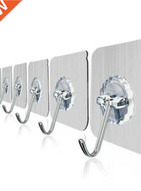 5/10Pcs 6x6cm Transparent Strong Self Adhesive Door Wall Han