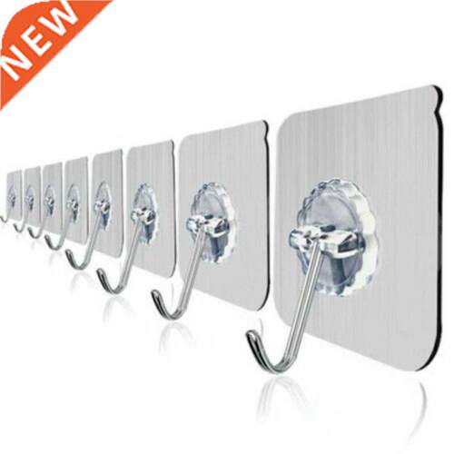 5/10Pcs 6x6cm Transparent Strong Self Adhesive Door Wall Han