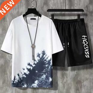 Tracksuit Male 2022 Men Clothing Sportswe Set Summer Male
