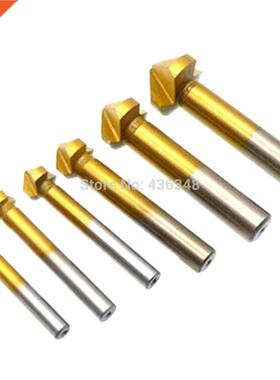 6pcs 3 Flute Hss Chmfer End Mill Cutter Drill Bit PVC Count