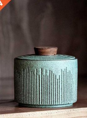 Chinoiserie Style Ceramics Tea Canister Tea Sugar Spice