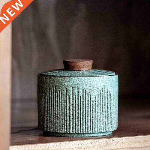 Chinoiserie Style Ceramics Tea Canister Tea Sugar Spice