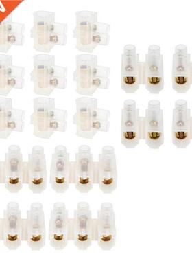 50Pcs Terminl Block Strip Flme-Retrdnt Through-Type Wire