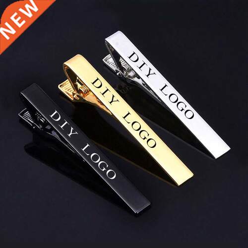 Customization  Logo Name Pattern 5.8*0.6cm Tie Clip LOGO
