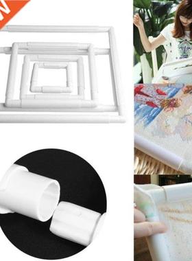 Handhold Square Shape Plastic Embroidery Frame Hoop Cross St