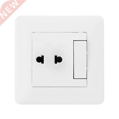 Mount 2 Holes Power Socket With Panel 1 Gang 2 Way White Por