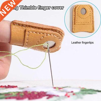 Leather Coin Thimble Finger Cover Tip Quilting Sleeve Handma
