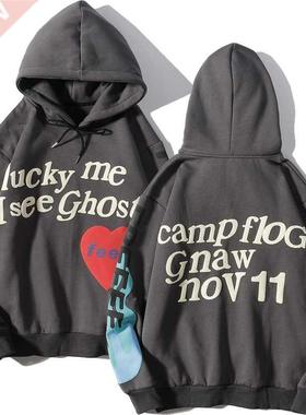 2021 Harajuku Weirdo Graffiti Letter Printed Hoodies Men Luc