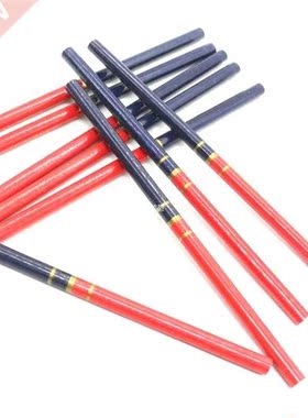 10Pcs Blue And Red Wire Round Carpenters Pencils For Woodwor