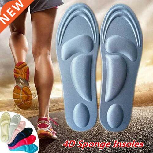 2pcs Sponge Insoles Men Women Pain Relief Soft 4D Memory Foa