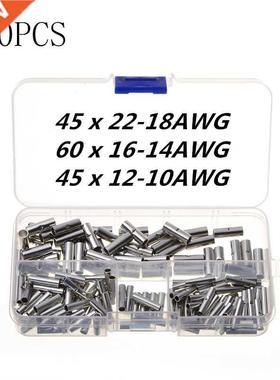 600/150/100/50Pcs AWG 22-10 Copper Tinned Splice Crimp Termi