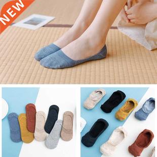 10 pieces = 5 pairs Women Cotton Invisible No show Socks non