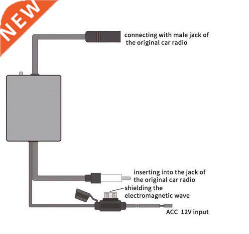 AM/FM Sgnal Amp Booster ANT-208 Sgnal Amplfer Black 12V