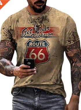 Summer Men T Shirts Swedish Letter 3D Printing Men's Short S