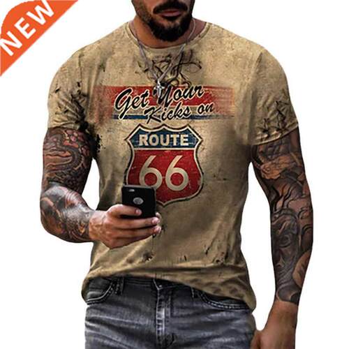 Summer Men T Shirts Swedish Letter 3D Printing Men's Short S