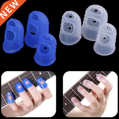 4Pcs/Set Silicone Finger Guards Guitar Fingertip Protectors