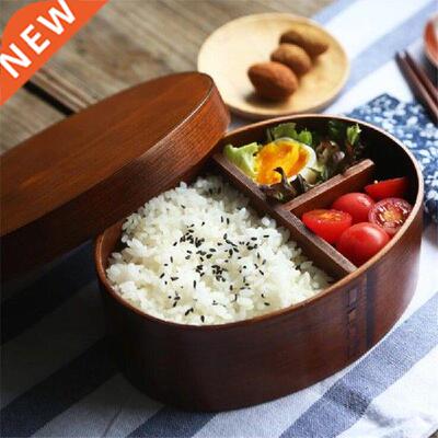 Wood Lunch Box Japanese Portable Bento Boxes Food Container