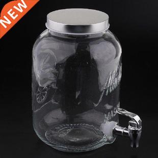 Beverage Dispenser Glass Jar Liquid Container For