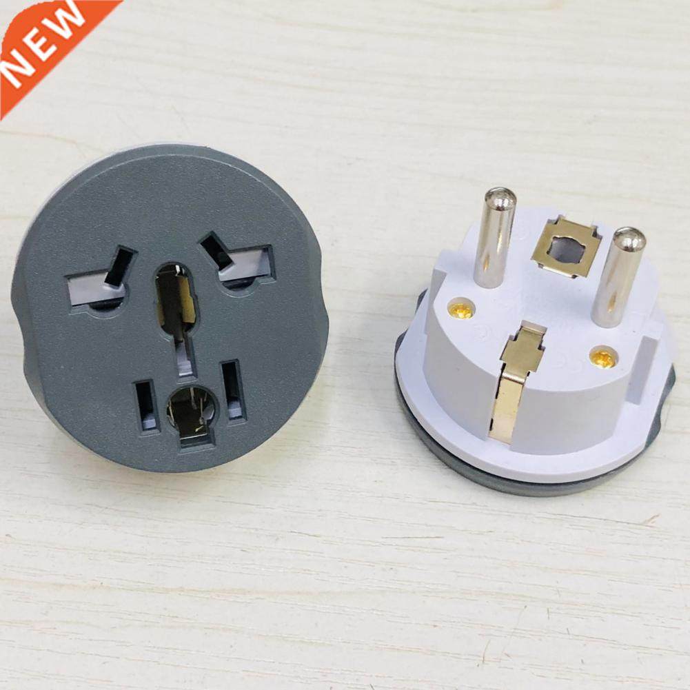 Plug dpter Universl 2 Round Pin Socket US/U/UK to EU Tr