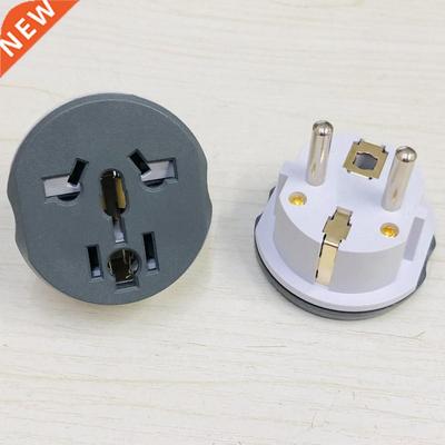 Plug dpter Universl 2 Round Pin Socket US/U/UK to EU Tr