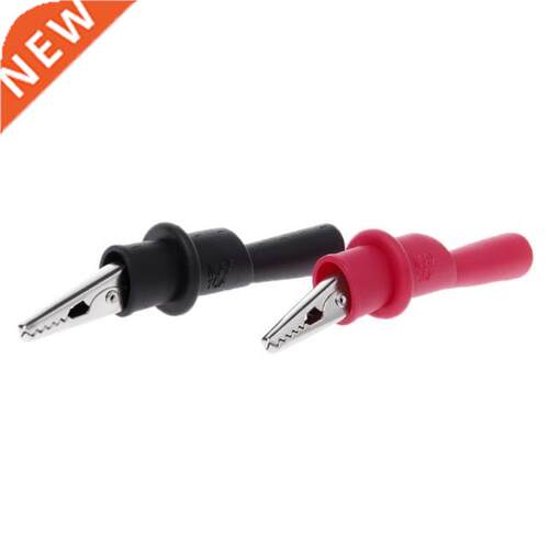 1 Pair Insulated MultiMeter Test Lead Alligator Clip Crocodi