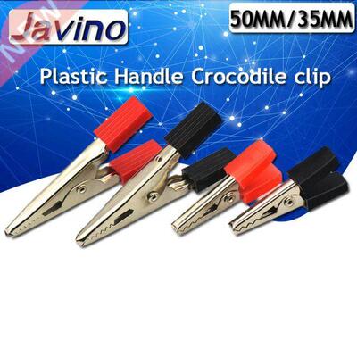 10PCS 5MM/50mm Plastic Handle Test Probe Metal Alligator Cl