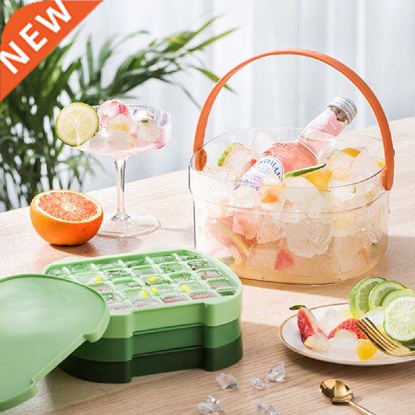 Plastic Ice Cube Box Mold Homemade Ice Tray Frozen