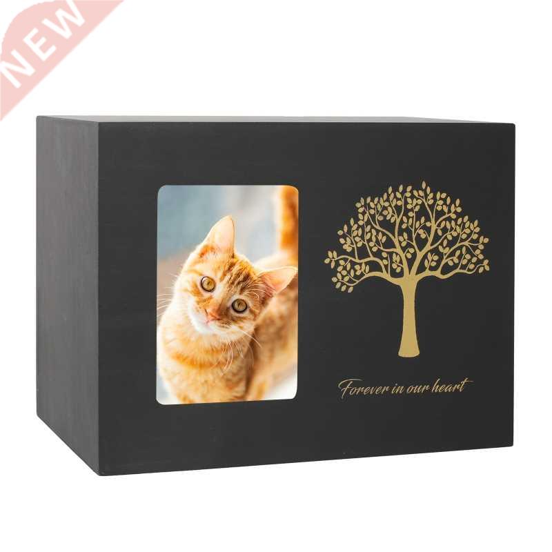 Handmade Urn for Pets Ashes with Photo Frame Layout Ashes