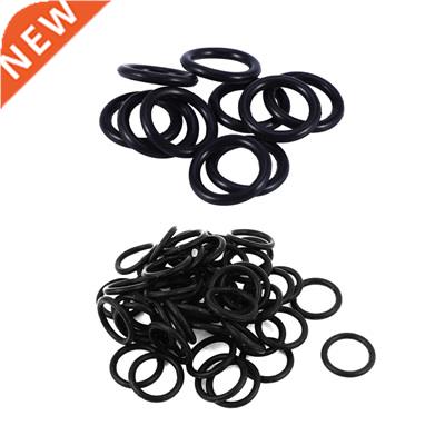 60Pcs Black Rubber Oil Seal O Shaped Rings Seal Washers -