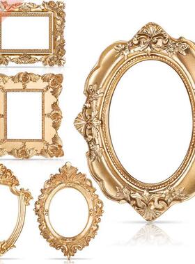 5Pcs Vintage Resin Picture Frame Wall Hanging Photo Frame Ta