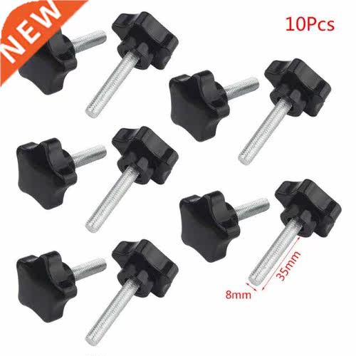 10PCS M6/M8 Hand Screw Five-Star Shaped Head Thread Clamping