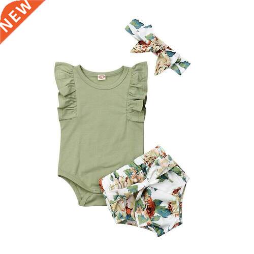 Citgeett Summer Newborn Infant Baby Girls Clothes Ruffle Sle