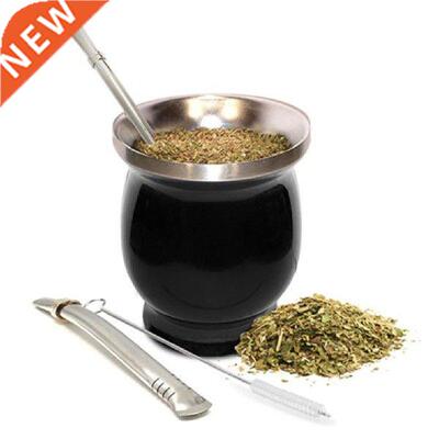 Mate Gourd Set Double-Wall Stainless Steel Mate Tea Cup and