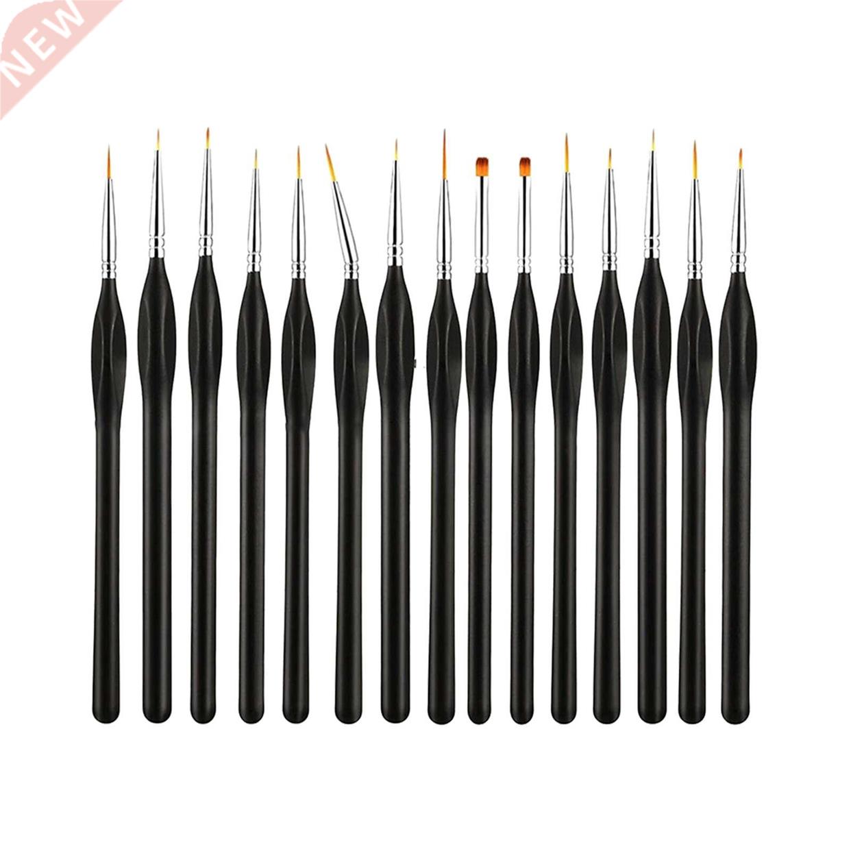 15pcs Beginner Painting Tool Detail Paint Brush Set School W