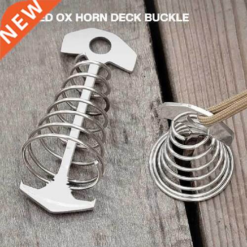 5pcs Wnd Rope Buckle Sprng Fshbone Deck Pegs Hooks