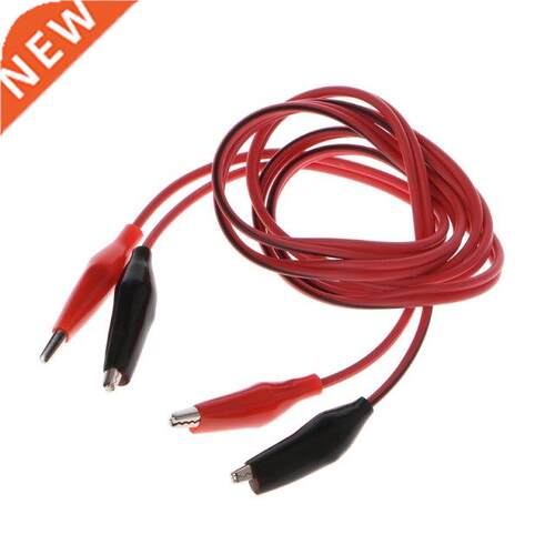 Dual Red & Black Test Leads with Crocodile Clips Alligat