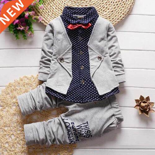 IENENS 2PC Children's Sets Boys Long Sleeves Outfits Clothin